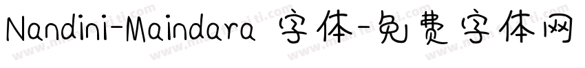 Nandini-Maindara 字体字体转换